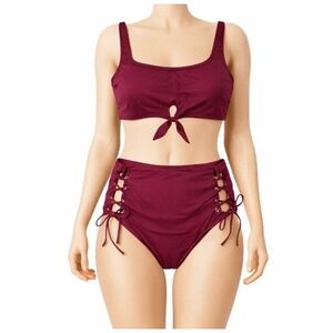 Allure‎ By IMG Plus Size Two Piece Swimsuit Bikini 2XL 20/22 Beach Swim Summer